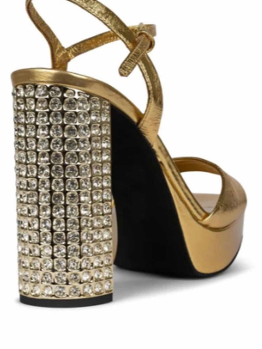 Jeffrey Campbell Dias Gold Gold Platform Sandals Sz 10 - Picture 3 of 7